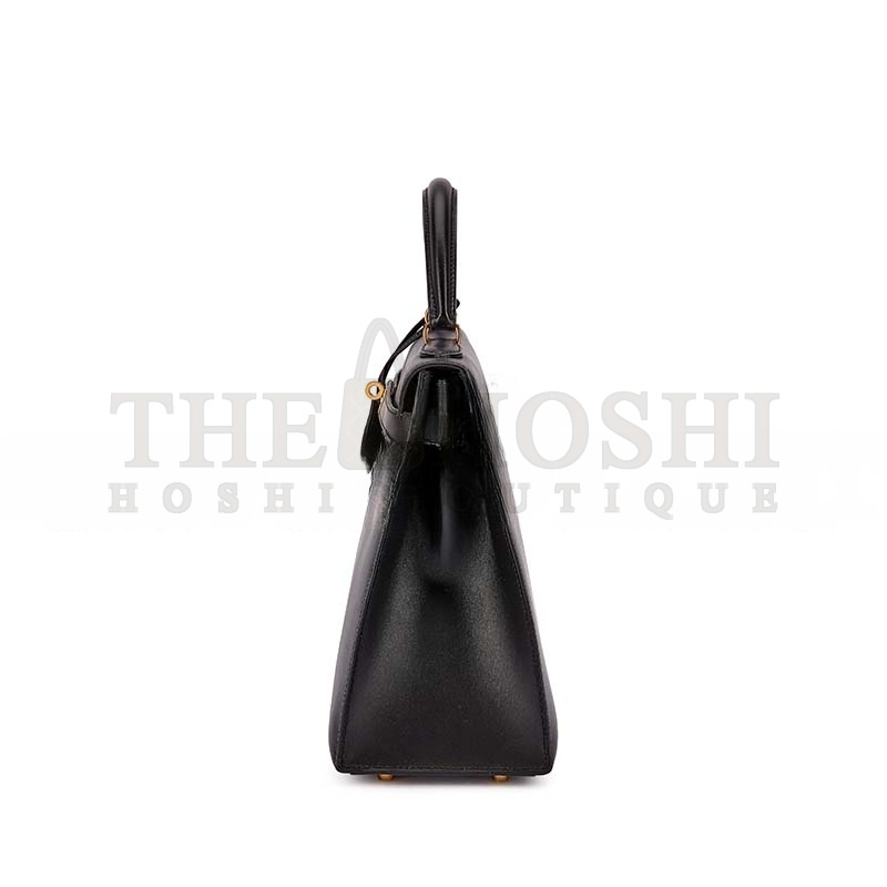 H**me5 VINTAGE BLACK BOX KELLY 32 GOLD HARDWARE (32*23*10.5cm) Master Quality